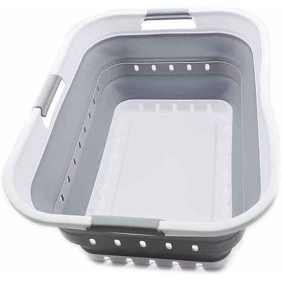42L (11 gallon) Collapsible Plastic Laundry Basket - Foldable Pop Up Storage - Picture 7 of 7